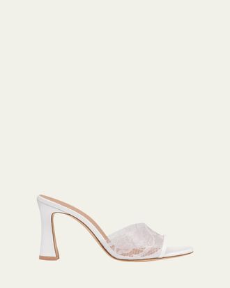 Malone Souliers 90mm Roxanna Lace Mule Sandals