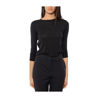 Max Mara Dames, Truien, Blauw, Maat: XS Katoen