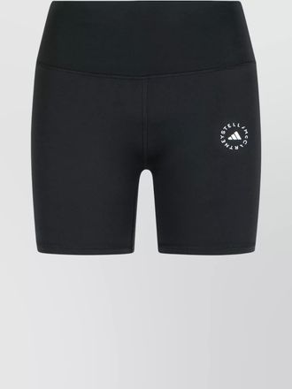 adidas by Stella McCartney ribbed high-rise knee-length training shorts