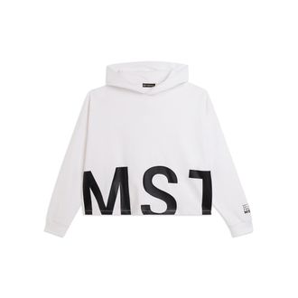 Freddy Felpa cappuccio cropped oversize con stampa MST