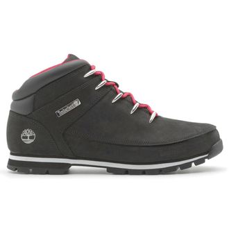 Timberland Euro Sprint Mid Hiker Nubuck Mens Ankle Boots - Black Red - Size:UK 11