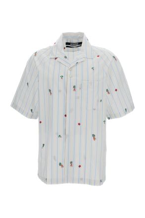 Jacquemus Striped Cotton Jacquard Bowling Shirt