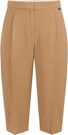 Elisabetta Franchi Dames, Broeken, Beige, Maat: S Gabardine