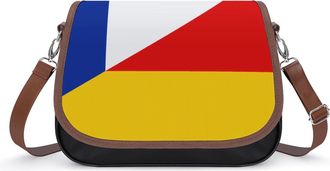 Generic Flag of France And Germany Small Womens Crossbody Bags Shoulder Handbag with Adjustable Strap for Travel