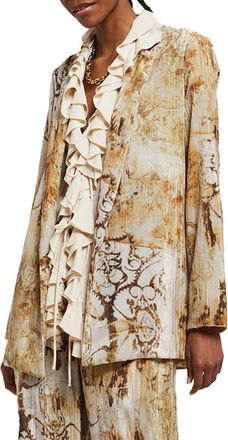 ottod'Ame Patterned Blazer in Beige at Nordstrom, Size 44 It