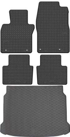 OEM Mazda 3 Iv Hatchback De 2019 (juego) - Alfombrillas De Goma Para Coche + Alfombrilla Para Maletero