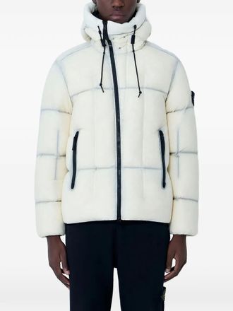 Stone Island hooded quilted jacket - Beige