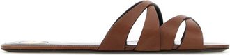 Saint Laurent Brown Solid Chandelle Sandals
