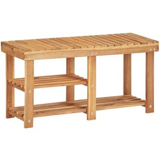 vidaXL Scarpiera 90x32x46 cm in Legno Massello di Acacia