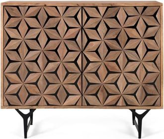 Giner&Colomer Aparador de dos puertas tallado a mano en mango