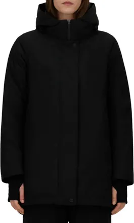 Herno Hooded A-Shape 2-Layer Windstopper Jacket In Black