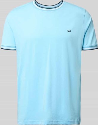 Christian Berg T-Shirt mit Kontraststreifen und Rundhalsausschnitt in Ocean, Gr&ouml;&szlig;e 3XL