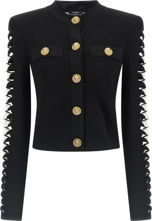 Balmain Cut-Out Blazer Blazers Nero-Donna