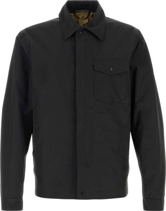 Ten c Zwarte Gebonden Nylonmix Shirt - Heren - Casual Overhemden - Zwart - S - Nylon - Overhemden