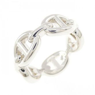 Herm&egrave;s Chaine Dancre Silver 925 Band Ring (Pre-Owned)
