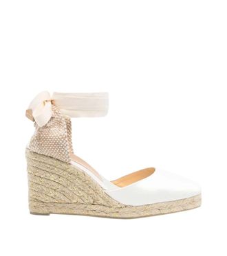 Castaner White Joyce Espadrille Wedges