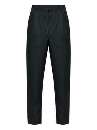 Add pleated trousers - men - Polyester/Viscose/Elastane - 54 - Black