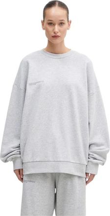 PANGAIA Sweatshirt met ronde hals - Dames - Sweatshirts - Grijs - XL - Katoen - Hoodies & sweatvesten