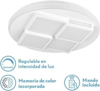Fabrilamp Plafon 96w lavi 3000-4000-6500k 7488lm blanco 8,5x49x49cm remoto+reg.inten.+ memoria