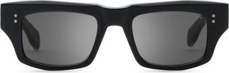 Dita Eyewear Cosmohacker Rectangular Black Sunglasses with Glossy Finish