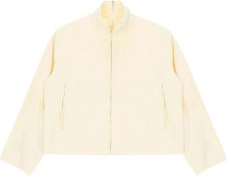 Carven High-neck Zip Jacket - Dames - Zomerjassen - Beige - 2XS - Jassen