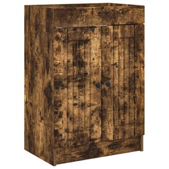 vidaXL Cabinet Debajo Del Fregadero Roble Ahumado 78,5 X 37,5 X 81 Cm Vidaxl