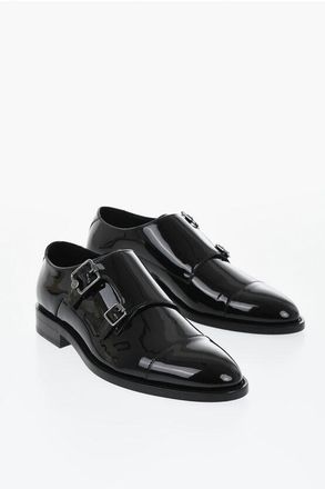 Jimmy Choo London Patent Leather Monk Strap Loafers FINNION size 42