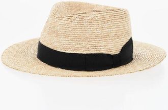 MONTEGALLO Raffia Fedora BOGART With Strap size M