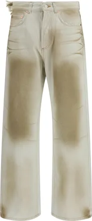 Magliano Mens Jeans Distressed Filthy White Cotton