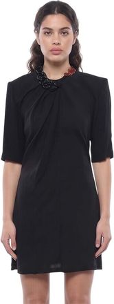 Stella McCartney Black Round Neck Mini Dress