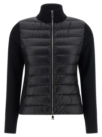 Moncler Black Two-material cardigan
