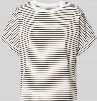 OPUS T-Shirt mit Rundhalsausschnitt Modell Sotel in Dunkelbraun, Gr&ouml;&szlig;e L