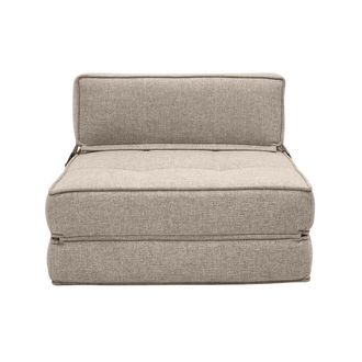 Miliboo Miliboo - Sill&oacute;n Cama De 1 Plaza De Tela Color Topo Katy
