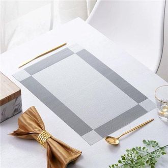 OEM Juego De 4 Manteles Individuales Antideslizantes Para Cocina Y Comedor - Lavables, Resistentes Al Calor - 30 X 45 Cm (plata)
