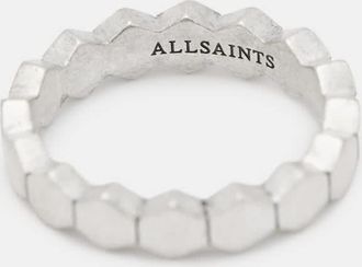 AllSaints Brass Luca Bolt Ring, Size: S