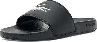 Lacoste Serve Slides 0.0 Mens Sandals Black/White : 10 M, Synthetic