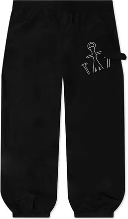J.W.Anderson Twisted Cargo Pants In Black, Size Small