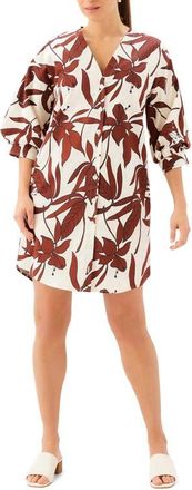 Karen Kane Lantern Sleeve Dress in Print at Nordstrom, Size X-Small