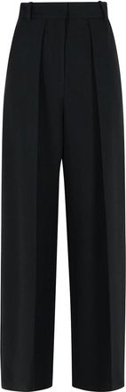 Khaite Maris Black Polyester Blend Pants