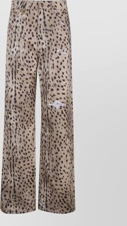 Amiri deer print carpenter wide leg jeans