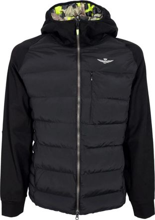 Aeronautica Donsjack - Heren - Gewatteerde jassen - Zwart - S - Polyester - Jassen