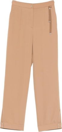 Herno Grosgrain-detail Slit-hem Trousers