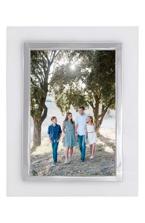 Mariposa Bordered 5 x 7-Inch Picture Frame in White at Nordstrom