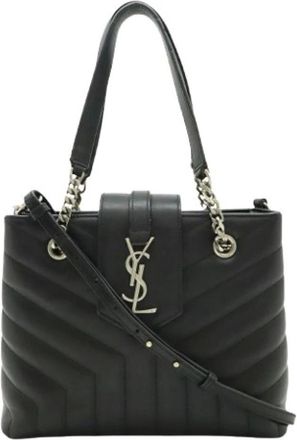 Saint Laurent Pre-owned Vintage Schoudertas - Dames - Vintage Schoudertas - Zwart - ONE Size - Leer - Vintage