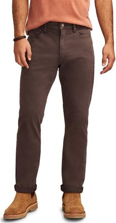 Lucky Brand 410 Athletic Straight Leg Brushed Twill Pants in Iron Wash at Nordstrom, Size 30 X 32