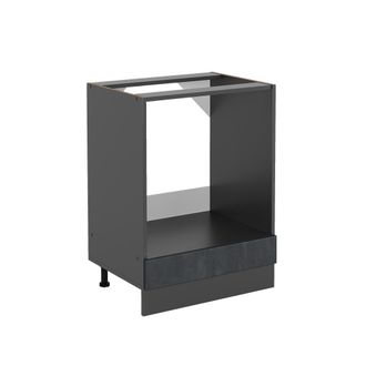 Vicco Armario Para Horno Empotrado R-line, Hormig&oacute;n Negro, 60 Cm Sin Encimera, Vicco