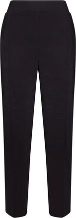 Elena Miro Rechte Pijp Pull-On Broek met Elastische Taille - Dames - Slim Fit Broeken - Blauw - M - Broeken