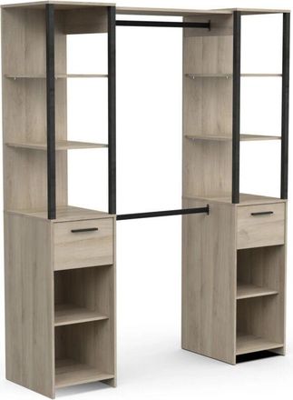 Demeyere Demeyere - cabina armadio gary quercia e nero opaco, 159x49x200 cm