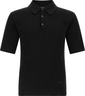 Dolce & Gabbana Micro-Ribbed Polo Shirt