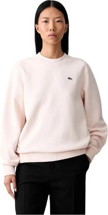 Lacoste Sudadera de Piqu&eacute; con Cuello Redondo de Corte Relajado - Sweatshirts & Hoodies - Mujer - Rosa - 2XL